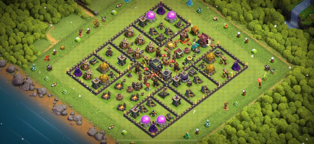 TH9 Defense Base - Top Town Hall 9 Defense Base with Link (#31) - Clash of Clans 2025​ TH9 Base