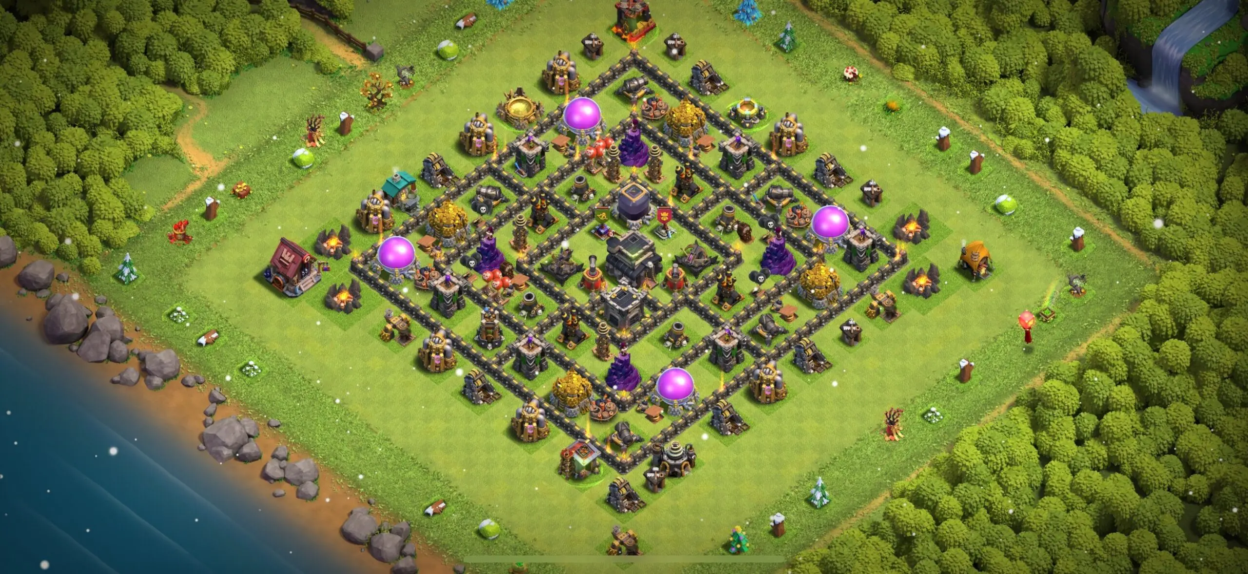 TH9 Defense Base - Top Town Hall 9 Defense Base with Link (#7) - Clash of Clans 2025​ TH9 Base