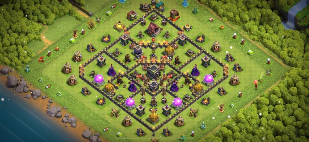TH9 Defense Base - Top Town Hall 9 Defense Base with Link (#9) - Clash of Clans 2025​ TH9 Base