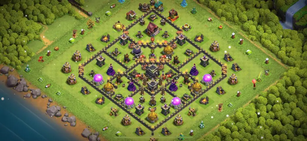 TH9 Defense Base - Top Town Hall 9 Defense Base with Link (#9) - Clash of Clans 2025​ TH9 Base