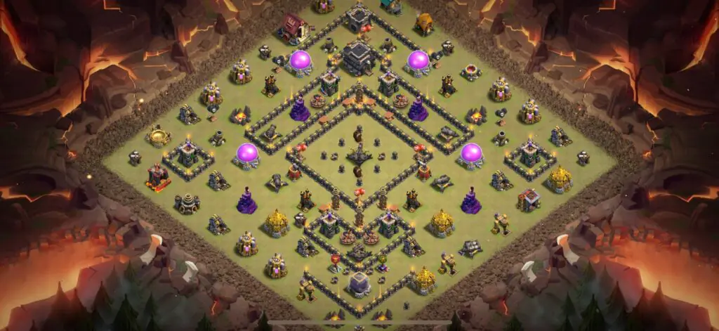 TH9 War Base - Top Town Hall 9 War Base with Link (#19) - Clash of Clans 2025​ TH9 Base